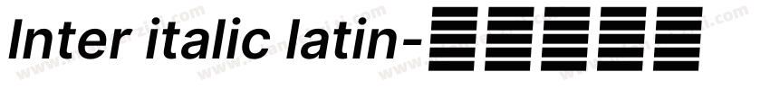 Inter italic latin字体转换
